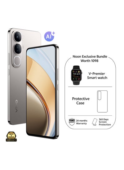 اشتري V40 Lite 5G Dual SIM Titanium Silver 12GB RAM 512GB With Exclusive Gifts V-Premier Smartwatch and 24 Months Warranty + 1 Year Screen Replacement - Middle East Version في الامارات