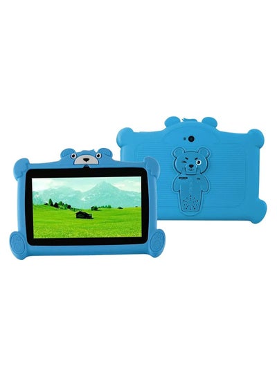 Buy K96 7 inch Kids Tablet, Android 12.0, 256GB ROM, 8GB RAM WiFi, Bluetooth, Dual Camera, Educational, Games, Parental Control, Kids Software with Soft Silicone Case (Blue) in Saudi Arabia