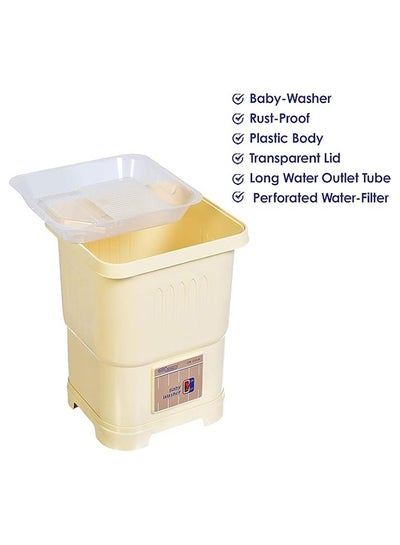 Buy 1kg Top Load Washing Machine Portable Baby Washer SGW220LM Yellow in UAE