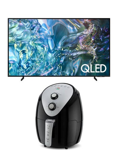 Buy 55-Inch QLED 4K Q60D Tizen OS Smart TV with Quantum Dot, HDR10+, 4K Upscaling, AirSlim Design With 3.5L Air Fryer 1800W, 80-200°C Cooking Range, Rapid Air Convection 55Q60D+AIR-FRYER Black in UAE