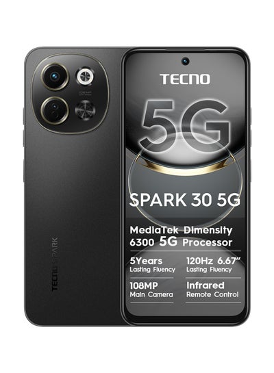 Buy Spark 30 Dual SIM Midnight Shadow 8GB RAM 256GB 5G - Middle East Version in Saudi Arabia