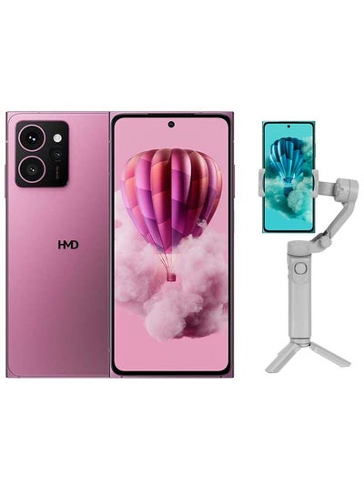 اشتري Skyline 5G Dual SIM Neon Pink 12+12GB RAM 256GB + 3 axis Foldable Gimbal + 1 year Screen Damage Protection - Middle East Version في الامارات