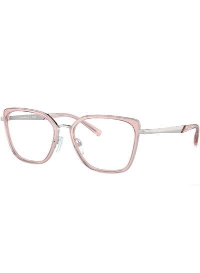 Buy Unisex Cat Eye Shape Plastic Eyeglass Frames 3364 - Lens Size: 50 Mm - Shiny Silver/Pink in Saudi Arabia