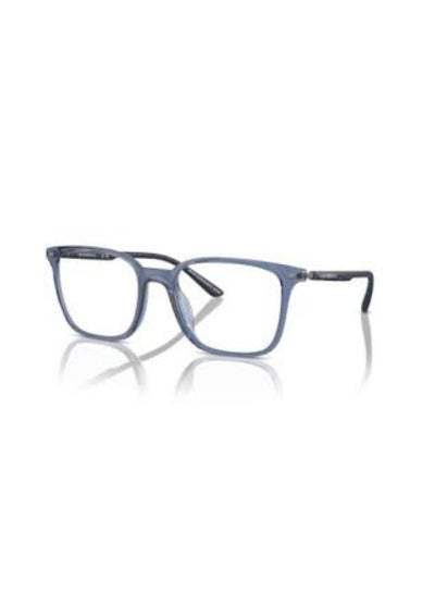 اشتري Unisex Square Shape Plastic Eyeglass Frames 6108 - Lens Size: 52 Mm - Shiny transparent blue في السعودية