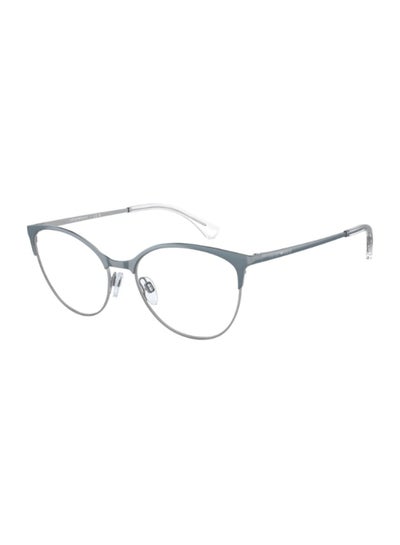 اشتري Women's Cat Eye Shape Plastic Eyeglass Frames 3062 - Lens Size: 52 Mm - Shiney Blue And Silver في السعودية