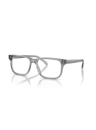 Buy Men's Rectangular Shape Plastic Eyeglass Frames 5075 - Lens Size: 53 Mm - Shiney Treansparent Grey in Saudi Arabia