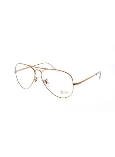 Buy Unisex Aviator Shape Plastic Eyeglass Frames 3086 - Lens Size: 58 Mm - Legend Gold in Saudi Arabia