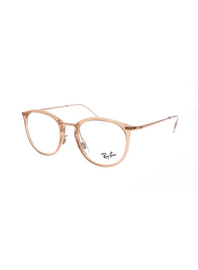 اشتري Women's Round Shape Plastic Eyeglass Frames 8124 - Lens Size: 51 Mm - Transparent Brown في السعودية