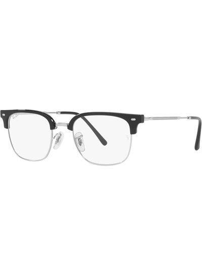 Buy Unisex Clubmaster Shape Plastic Eyeglass Frames 8210 - Lens Size: 49 Mm - Blue On Gunmetal in Saudi Arabia