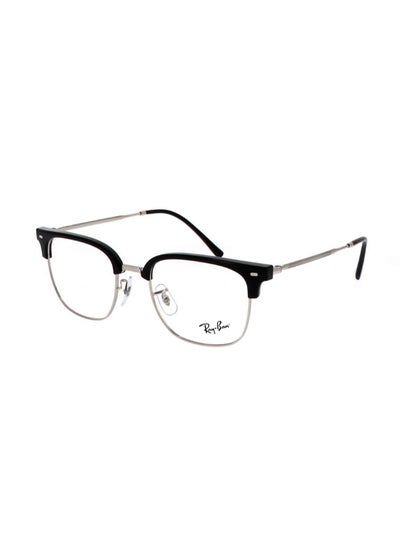 Buy Unisex Clubmaster Shape Plastic Eyeglass Frames 2000 - Lens Size: 49 Mm - Black On Silver in Saudi Arabia