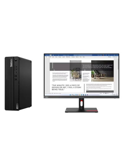 Buy ThinkCentre M70s SFF Tower PC, Intel Core i7-12700 Processor/16GB RAM/512GB SSD/Intel UHD 600 Graphics/Windows 11 Pro +ThinkVision S27i-30 27 Inch FHD 1920 x 1080 Monitor, IPS Panel, Input Connectors Black in Saudi Arabia