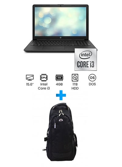 اشتري 250 G8 Notebook Laptop With 15.6 Inch HD/ Core I3-1005G1 /4 GB Ram /1 Tb SSD /1 MB Intel UHD 600/ Free Dos/ English Black With HP Laptop Bags 1418 Backpack Black English Black في مصر