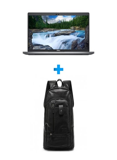 Buy Latitude 5430 Laptop With 14 Inch FHD /Core I5-1235U/ 8 GB Ram/ 256 GB SSD /Intel Iris Xe/ Windows 10 Pro/ English Grey With Casual Leather Laptop Backpack Black English Grey in Egypt