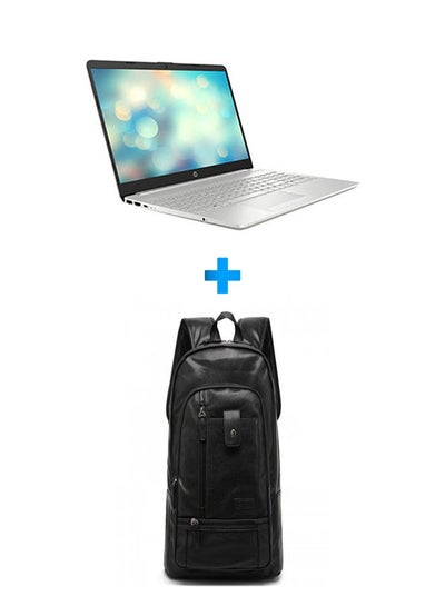 Buy 15-Dw3089Ne Laptop With 15.6 Inch FHD /Core I5-1135G7 /8 GB Ram /512 GB SSD /2 GB Geforce Mx350 /Free Dos /English/Arabic Silver With Casual Leather Laptop Backpack Black English/Arabic Silver in Egypt