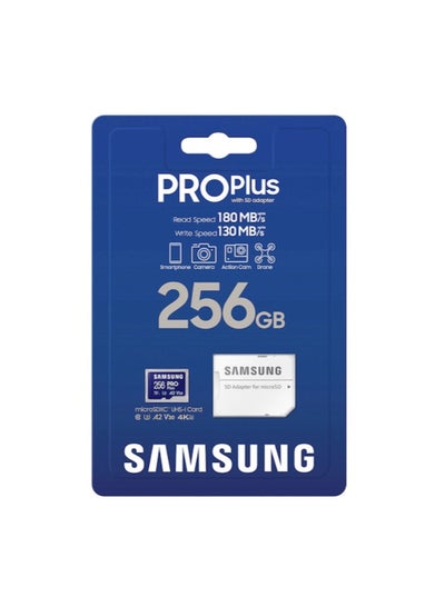 Buy PRO Plus Micro SD Card, 256 GB, Maximum Transfer Rate of 180MB/s microSDXC, UHS-I U3, MB-MD256SA-IT/EC 256 GB in UAE