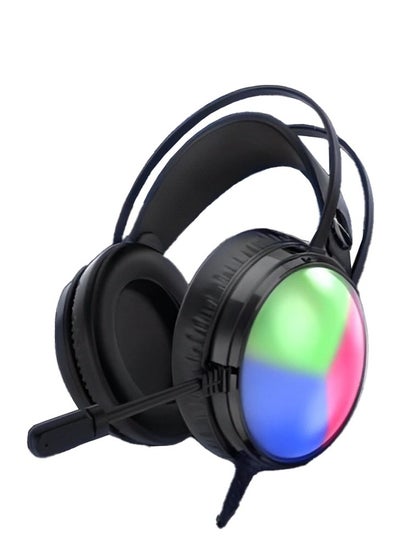 اشتري G83B Gaming Headphone Wired Stereo Earphones With Microphone RGB Light Esports Headsets Noise Reduction for PC Laptop في مصر