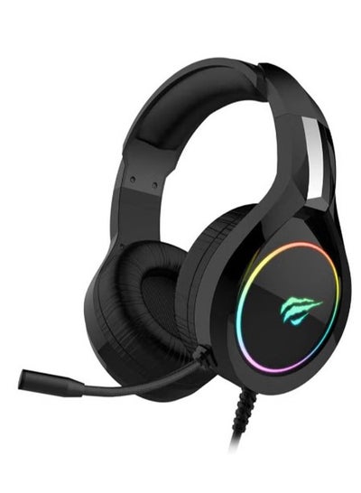 Buy Gaming Headphone (RGB) , Model H2232D , 50MM Dynamic unit,  Surround Sound Wired (3.5mm audio +1.7 USB) , Headphone With Noise Cancelling Microphone & In-Line Volume Control for pc and lap top , home , office and perssonal use in Egypt