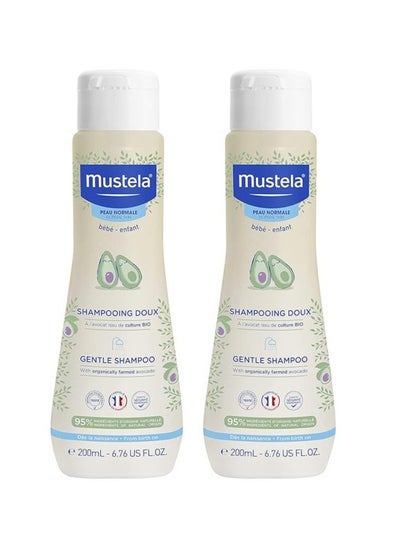 اشتري Pack Of 2 Gentle Baby Shampoo With Organically Farmed Avocado 200ml في السعودية