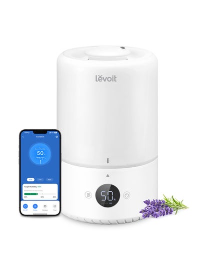 Buy Dual 200S Smart Cool-Mist Humidifier For Bedroom 3L, Top-Fill Cool Humidifier For Baby Room & Home, Smart Control With Humidity For Plants, Quiet Operation With Auto Mode, Essential Oil, Shut-Off, Up To 25H For 27 ㎡ LUH-D301S-WUK White in UAE