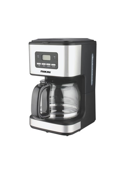 Buy Nikai 900 Watts Coffee Maker, Digital Display, 1.5 Liter Capacity Glass Jug, 4 Functional Buttons, Boil Dry Protection, 30 Sec. Anti Drip Function, NCM2120DSX 1.5 L 900 W NCM2120DSX Black in Saudi Arabia