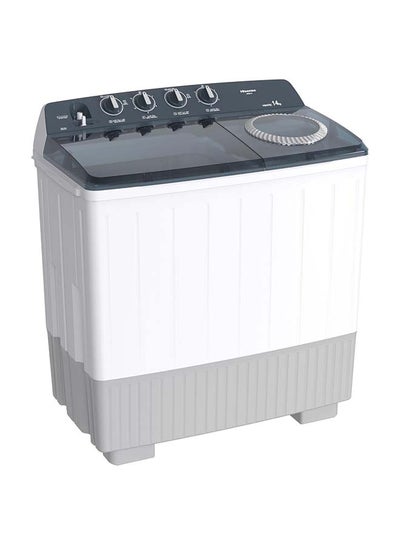 Buy Twin Tub Semi Auto 12 kilo Washing Machine, Easy to Move , Noiseless, High Quality, White WSG12 White in Saudi Arabia