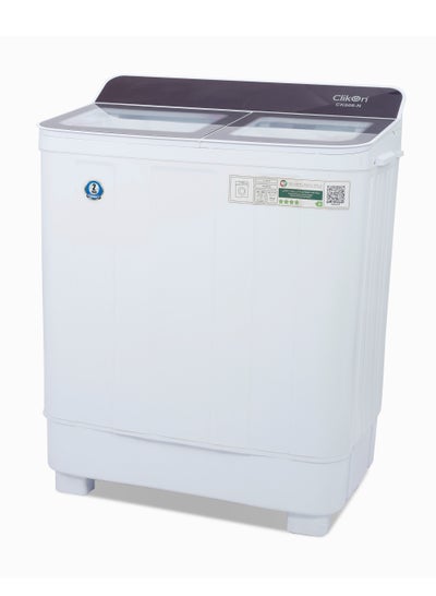 Buy Semi Automatic Twin Tub Washing Machine With ABS Control Panel, Top Load Mechanism,10 Kg Wash And 7 Kg Spin CK606-N White in UAE