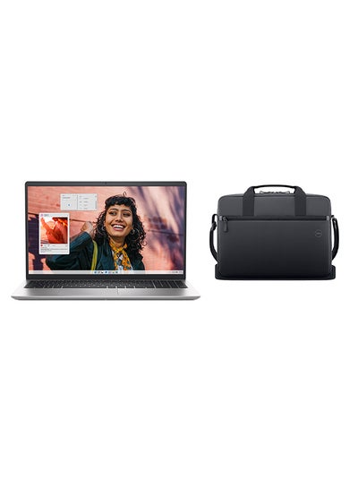 اشتري 2024 Inspiron 3530 Think & Light Laptop With 15.6-Inch Display, Core i7 1355U Processor/16GB RAM/1TB SSD/Intel Iris XE Graphics/DOS Backlight + Dell EcoLoop Essential Briefcase 14-16 English/Arabic Silver في السعودية