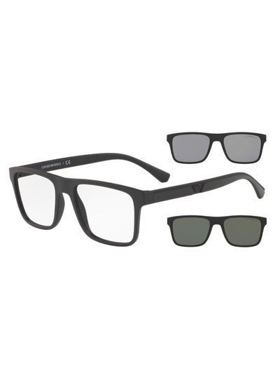 Buy Men's Rectangular Shape  Sunglasses 4115 - Lens Size: 52 Mm - Matte Black in Saudi Arabia