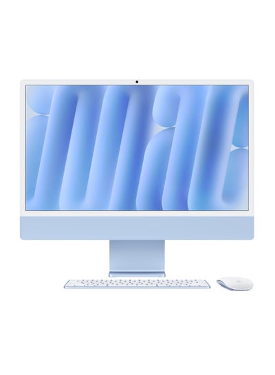 Buy 24-inch iMac with Retina 4.5K Display, M4 Chip 10-Core CPU 10-Core GPU Processor/16GB RAM/256GB SSD/macOS English Blue in UAE