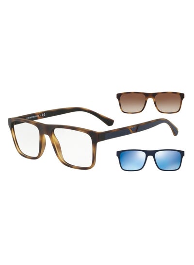 Buy Men's Rectangular Shape  Sunglasses 4115 - Lens Size: 54 Mm - Matte Havana in Saudi Arabia