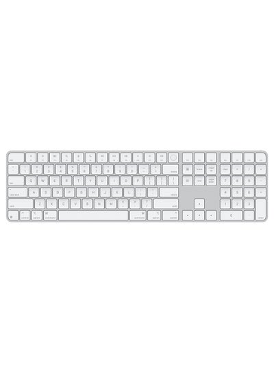 Buy Magic Keyboard With Touch ID And Numeric Keypad For Mac Models With Apple silicon (USB-C Port)- US English(2024)-Official Apple Stock White in UAE