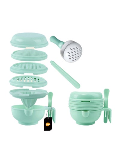 اشتري Baby Food Supplement Grinding Bowl Manual Food Grinder Scissors Cooking Stick Baby Food Supplement Machine Tool Set في الامارات