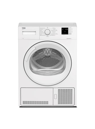 Buy 7 Kg  Condenser Tumble Dryer with 15 Programmes, AquaWave Technology, Advanced Sensor Drying, Convenient Digital Display DC7W White in UAE