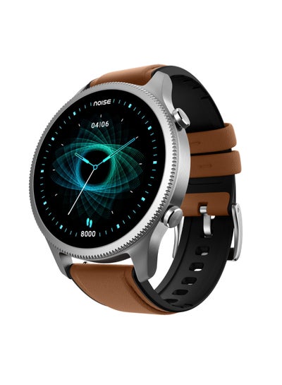 Buy Noisefit Halo 1.43" Amoled Display, Bluetooth Calling Round Dial Smart Watch, Premium Metallic Build, Always On Display, Smart Gesture Control, 100 Sports Modes Vintage Brown in UAE