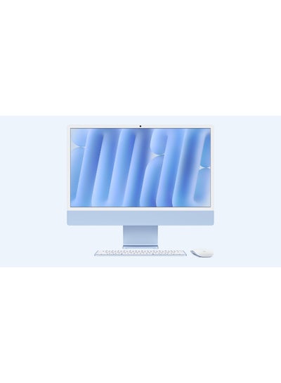 اشتري 24-inch iMac with Retina 4.5K Display, M4 Chip 10-Core CPU 10-Core GPU Processor/16GB RAM/512GB SSD/macOS English/Arabic Blue في السعودية