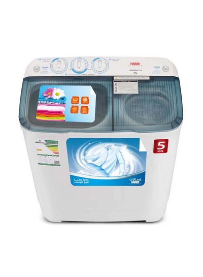 Haam washing machine, twin tub, 5 kg, white, HWM5000-24N HWM5000-24N ...