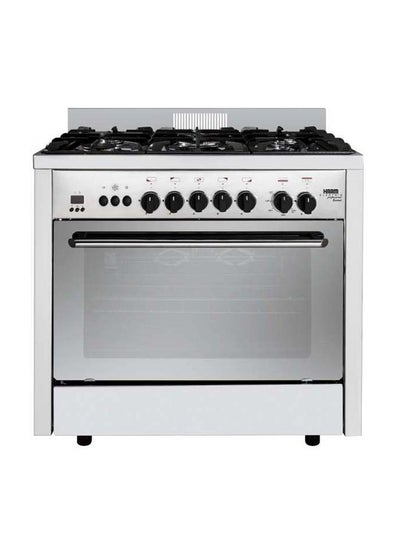 اشتري Haam 5 burner gas oven, 60*90, professional cast iron fan, HM90GFPRCIF HM90GFPRCIF Steel في السعودية