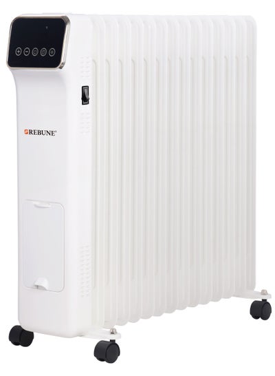 اشتري 15-Fin Oil Heater With Digital Display 2500 W RE-7-087 White في السعودية