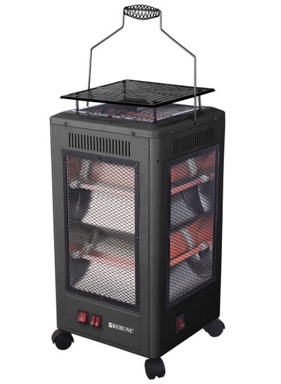 اشتري Quartz Heater With 11 Tubes, 5 Heating Directions 2000 W RE-7-075 Black في السعودية