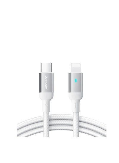 اشتري S-A10 Fast Charging Data Cable - Type-C To Lightning - 30W PD White في مصر