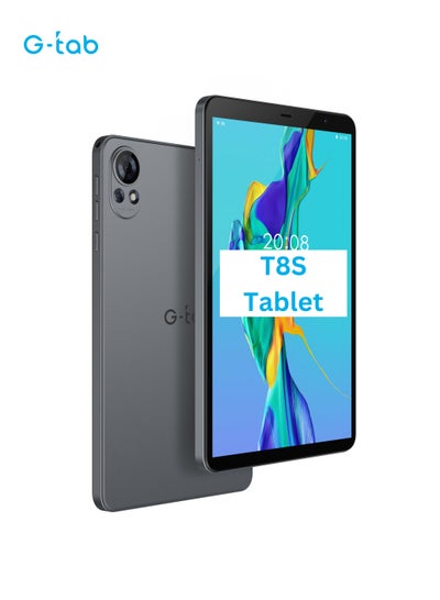 Buy T8S WiFi Tablet/8.0 inches IPS/Android 14/2.0 GHz Quad Core Processor/5000 mAh/4GB Inbuilt RAM/Extendable RAM +4GB/ROM 64 GB/2 MP Front + 5 MP Rear Camera in UAE