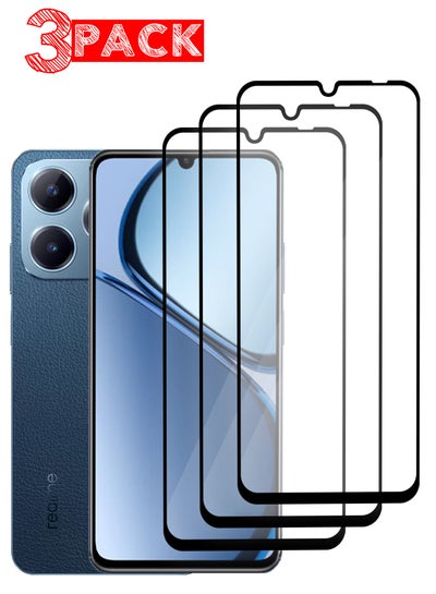 اشتري ( for Realme C63 ) 3Pack Tempered Glass Screen Protector Anti-Scratch Case Friendly HD Clear Protective Film Clear في الامارات