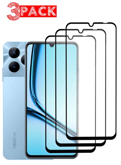 اشتري ( for Realme Note 50 ) 3Pack Tempered Glass Screen Protector Anti-Scratch Case Friendly HD Clear Protective Film Clear في الامارات