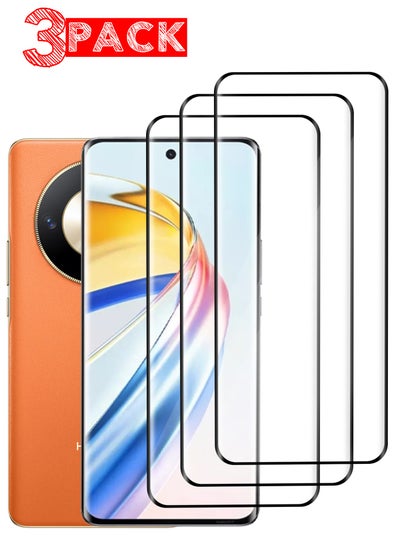 Buy (for Honor X9b ) 3Pack Tempered Glass Screen Protector Anti-Scratch Case Friendly HD Clear Protective Film Clear in UAE