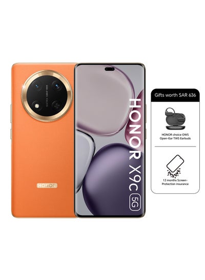 Buy X9c Dual SIM  Sunrise Orange 12GB RAM 256GB  5G With Free Gift - Middle East Version in Saudi Arabia