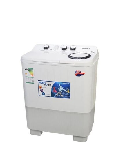 Buy 9 kg Twin Tub Semi-Automatic Washing Machine with Wash Storm| Model No ADTT9KUWCQ 400 W ADTT9KUWCQ White in Saudi Arabia