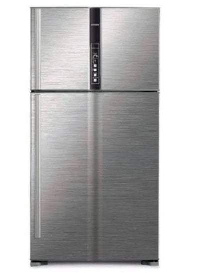 اشتري 820L Top Mount Double Door Premium Refrigerator | 10 Year Warranty on Inverter Compressor | 2 Door Fridge | Dual Fan Cooling | LED Control Panel | Twist Ice Tray | 146 W RV820PUK1KBSL Silver في الامارات