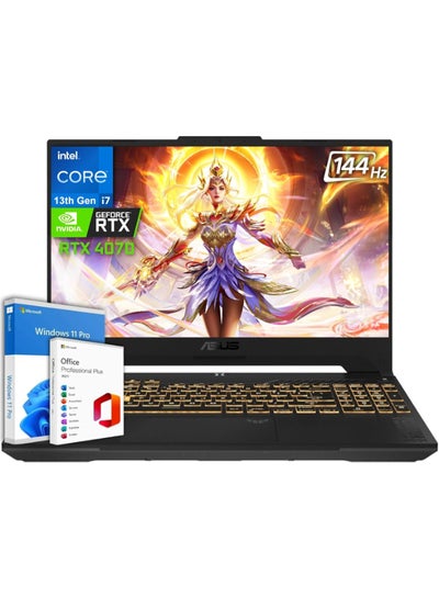 اشتري TUF Gaming Laptop With 15.6-Inch Display, Core i7-13620H Processor/32GB RAM/2TB SSD/8GB NVIDIA GeForce RTX 4070 Graphics/Windows 11 Pro + Microsoft Office Lifetime License English Mecha Grey في الامارات