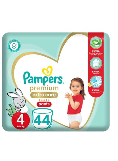 Buy Premium Extra Care Pants, Size 4, 9-14kg, With Lotion With Aloe Vera, 44 Diapers in Egypt