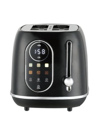 اشتري 2-Slice Bread Toaster, LED Display with Reheat and Defrost Functions, 6 Toasting Levels, 800 W RE-5-087 Black في السعودية